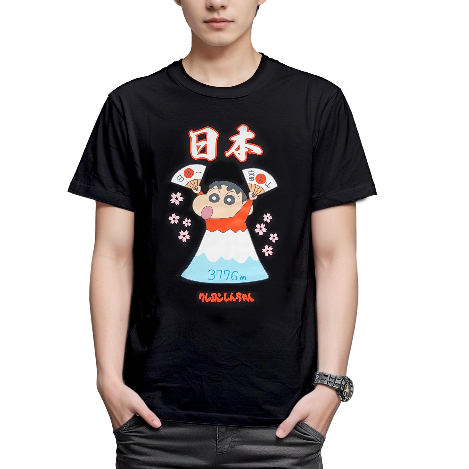 Amazon | [ファインプラス] Tシャツ 半袖 クレヨンしんちゃん富士山 ご