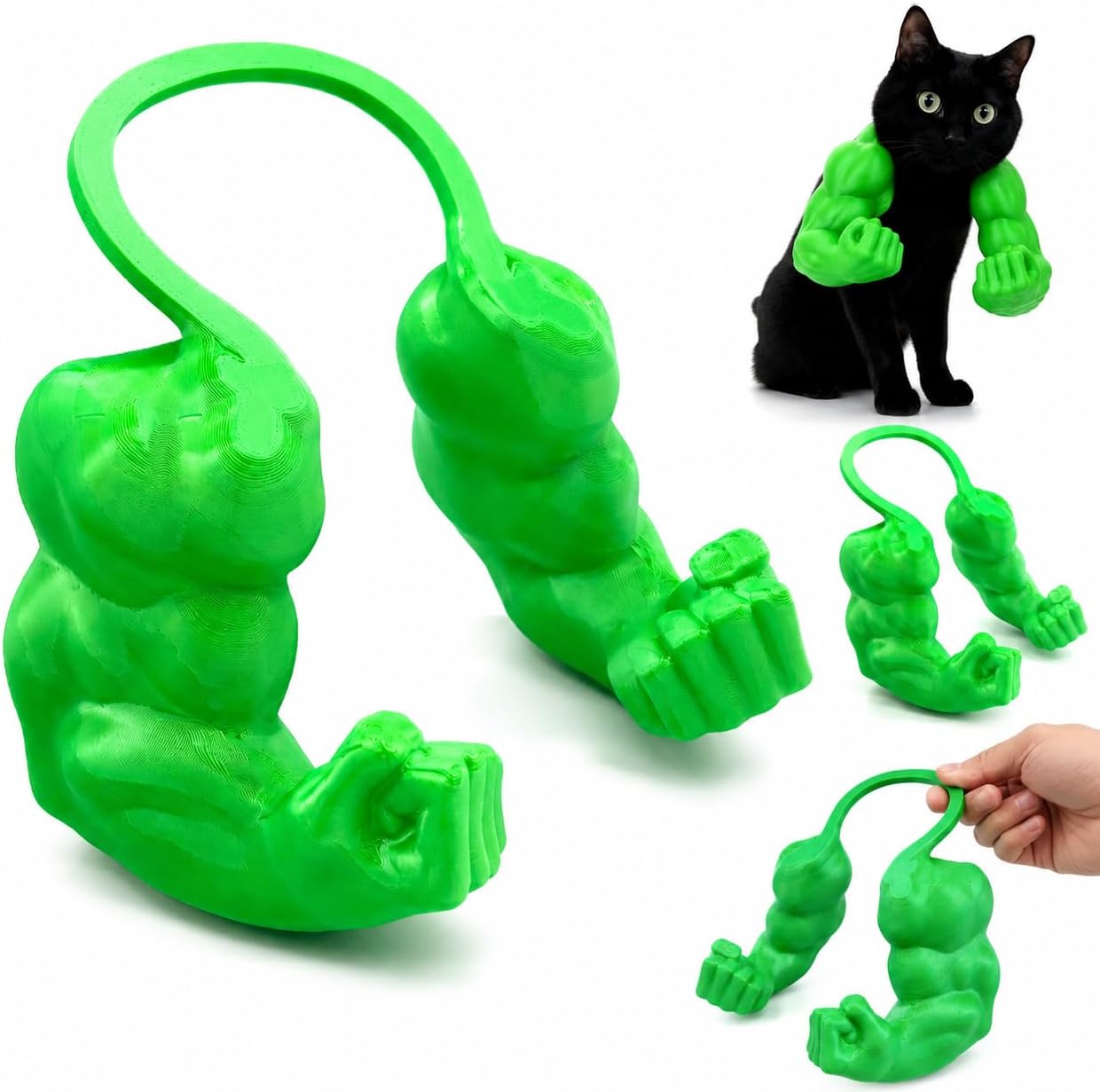 Cat Muscle Arms for Cats, Funny Costume Accessory | Wearable cat muscle arms costume with funny cat arms for supervised dress-up, parties, and amusing everyday moments.