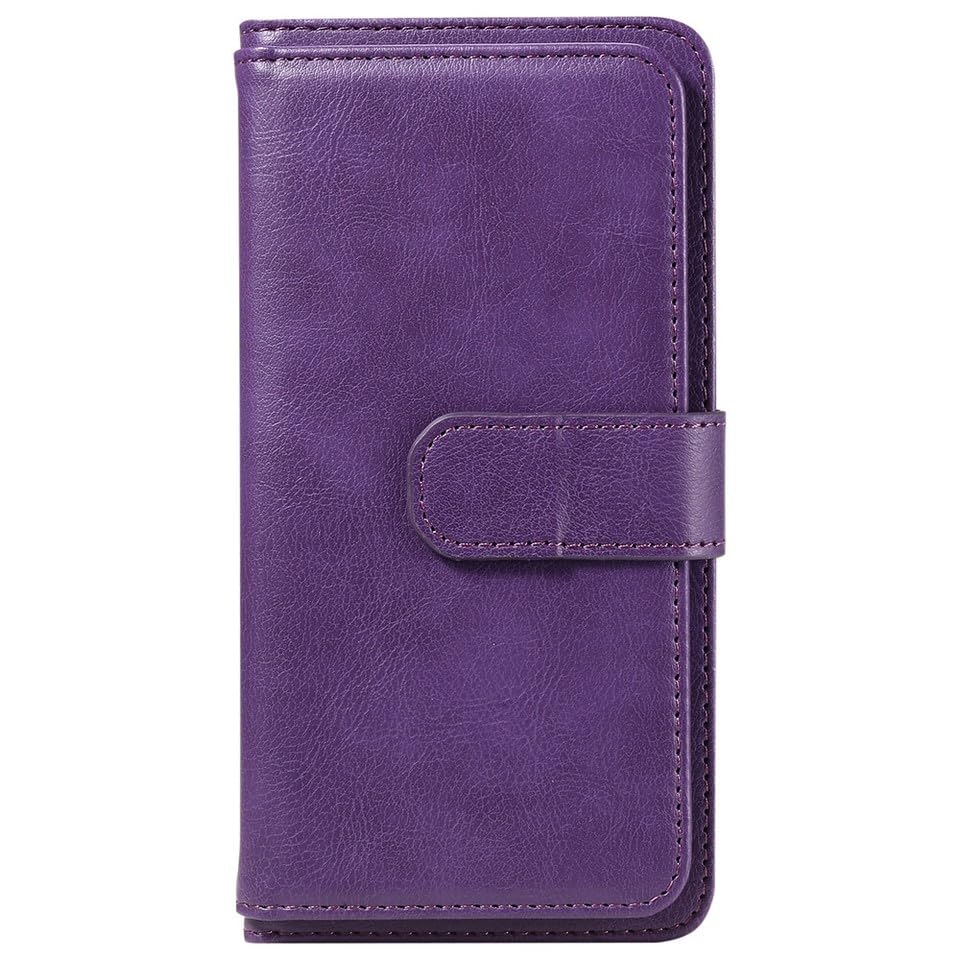 Étui Google Pixel 8A violet avec portefeuille magnétique et cartes