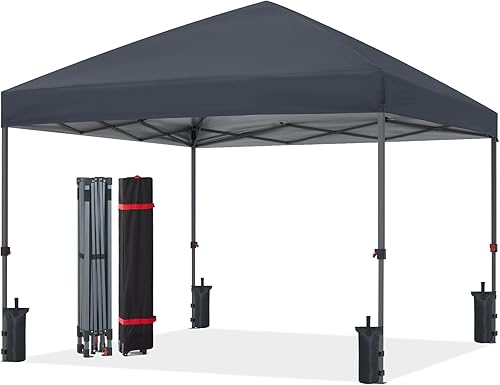 Miniatura 46 de ABCCANOPY Toldo desplegable – Tienda de campaña portátil para patio al aire libre resistente para patio trasero y terraza con 4 bolsas de arena