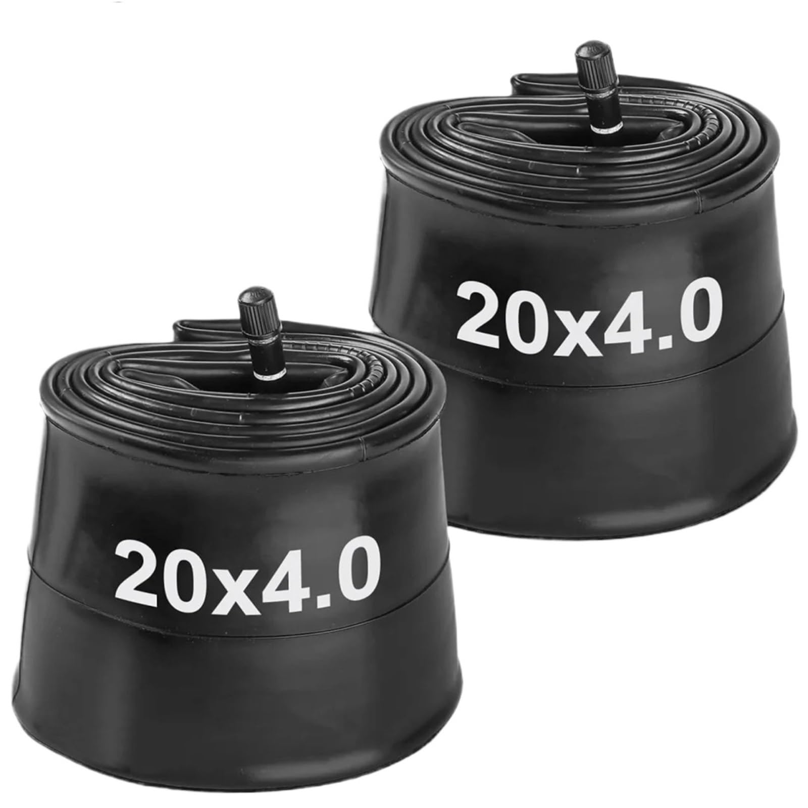 Camere d'Aria for Fat Bike 20x4.0, Confezione da 2, Gomma Butilica, Valvola Schrader da 32 Mm