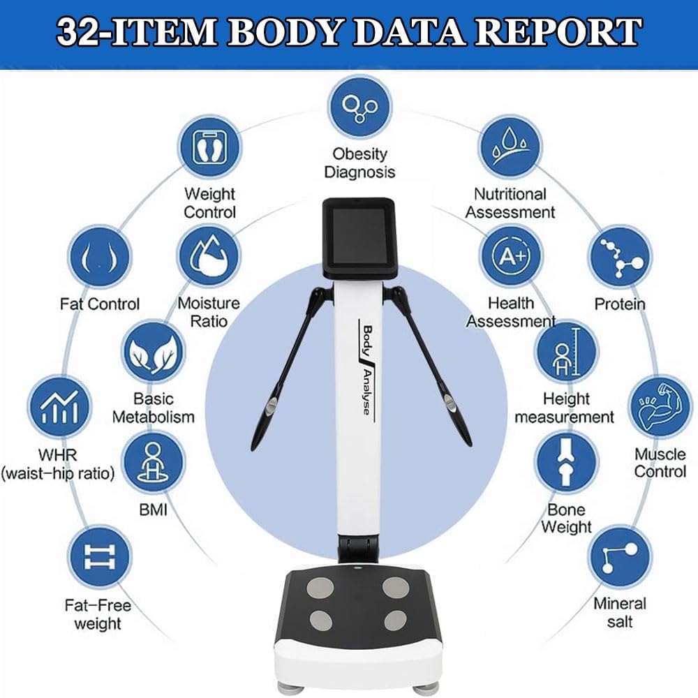 Comprehensive Intelligent Human Body Analysis Can Instrumen Measure Multiple Health Data Such As Weight, Body Fat,Water Content and Protein