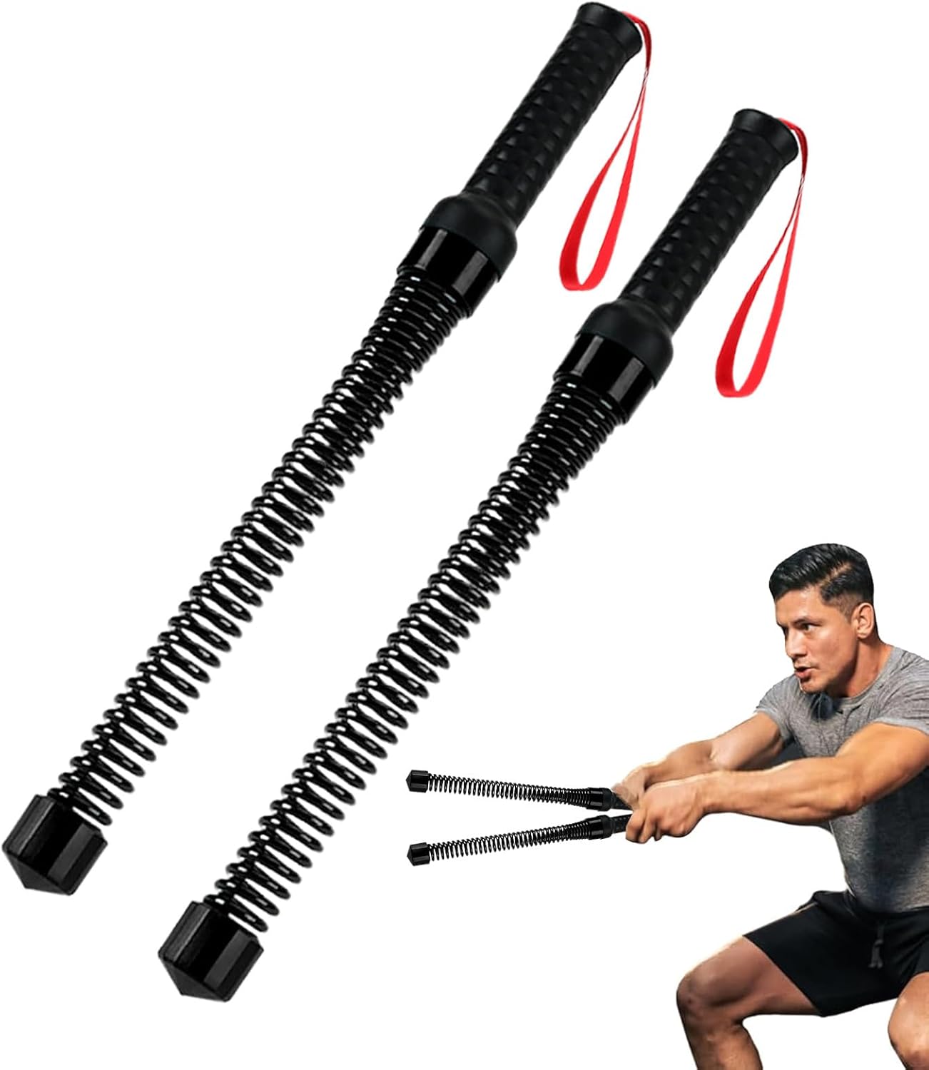 Battle Ropes, Weighted Ropes for Functional Exercises – 2 Portable ...