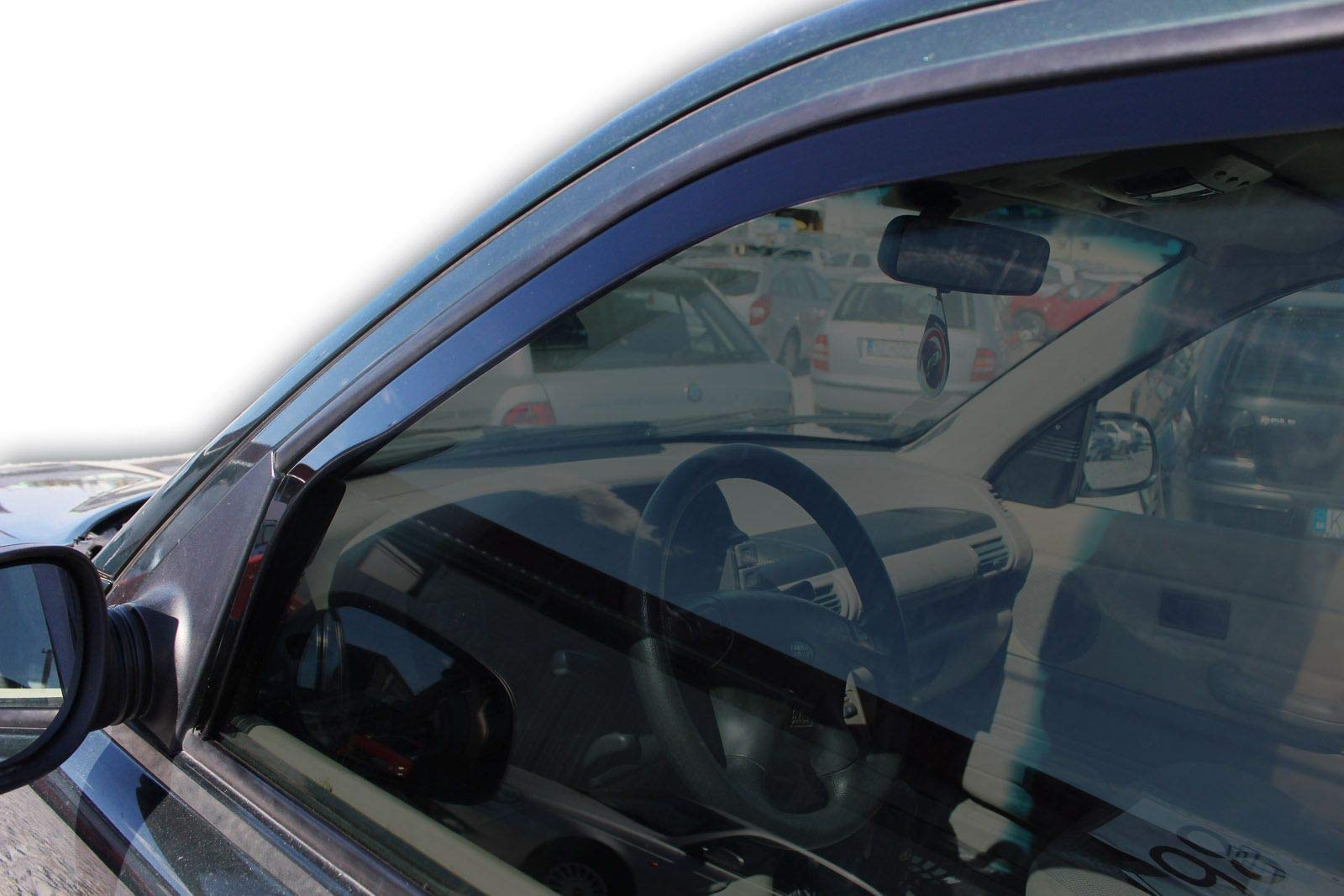 J&J AUTOMOTIVE Deflettori d'Aria per Land Rover Freelander 1 5-Porte 1998-2006, Set da 4 Pezzi, Nero Fumé Oscurato Heko