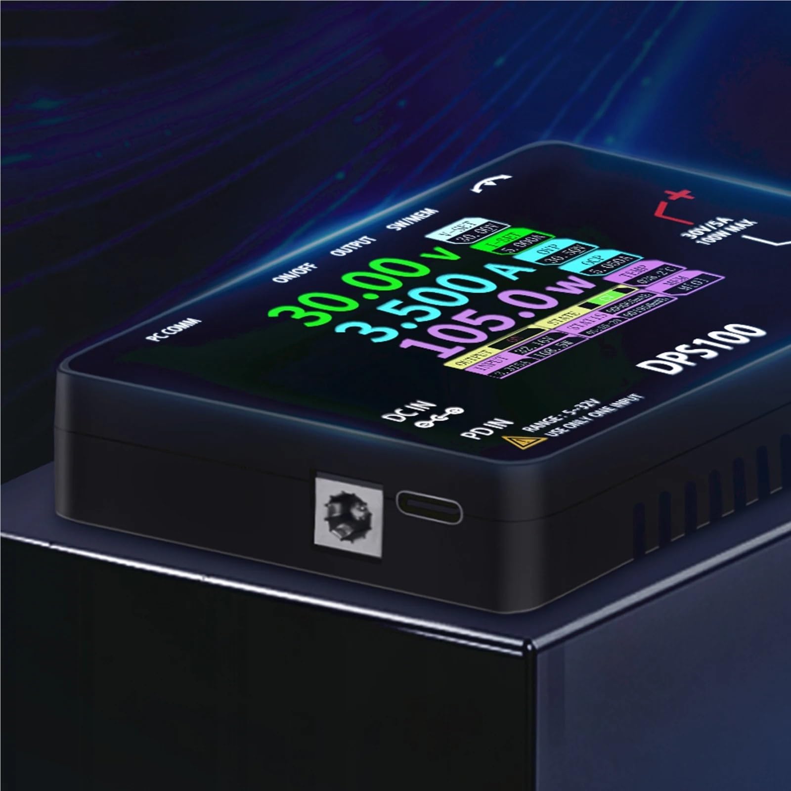 Fuente de Alimentacion Regulable, Fuente de alimentación conmutada portátil de bolsillo DPS100, mini fuente de alimentación conmutada, regulador de voltaje programable.