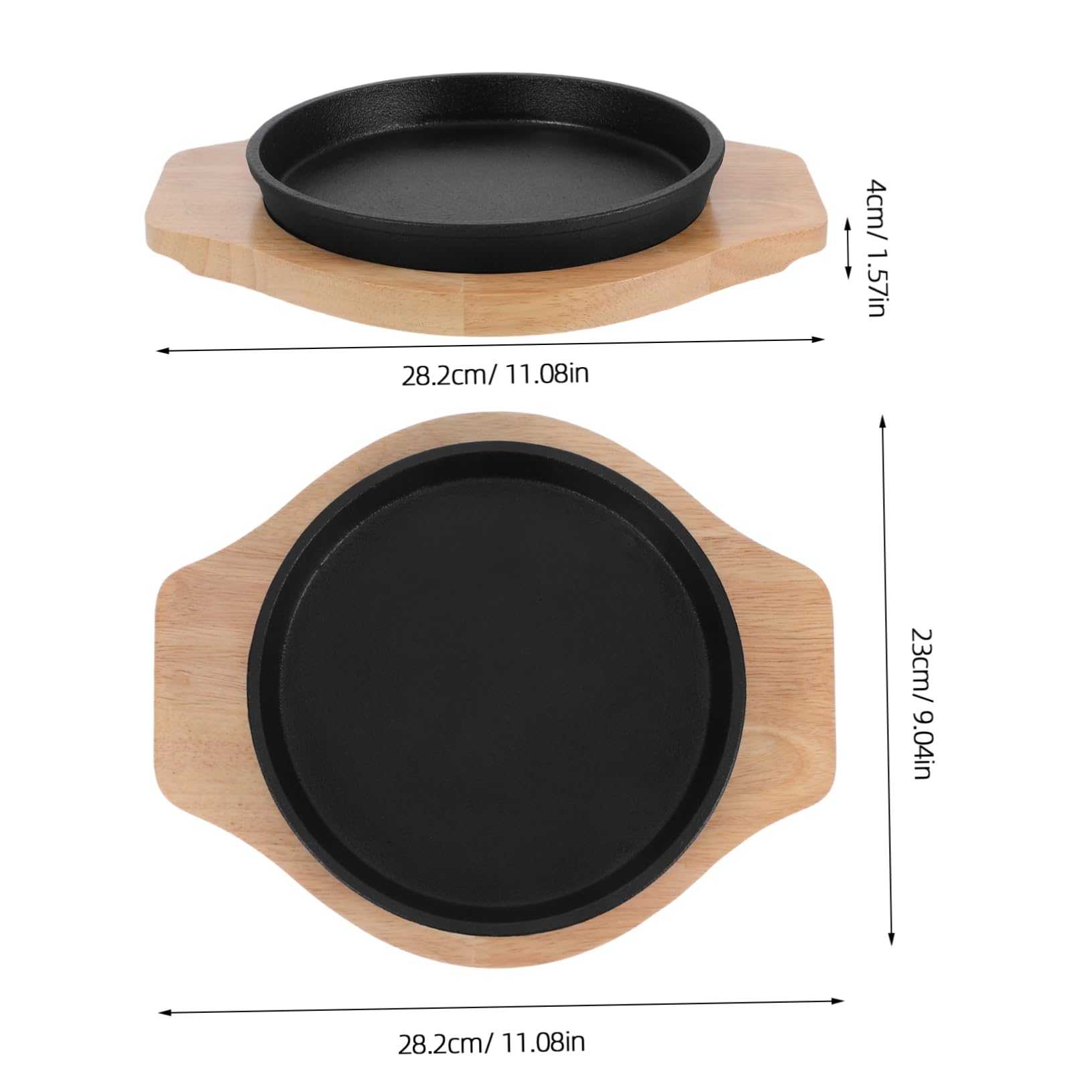 Cabilock Iron Steak Grill Pan Deep Iron Griddle for Indoor Cooking Even Heat Distribution Easy Cleaning for Family Gatherings and Restaurants