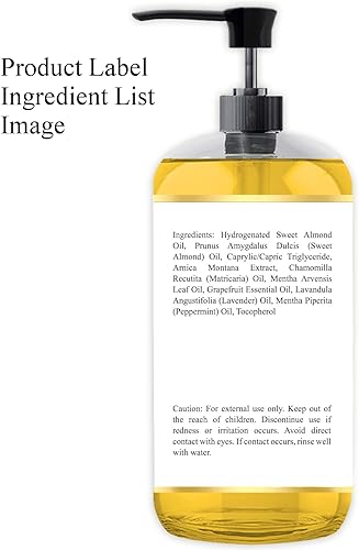 Miniatura 4 de Aceite de masaje muscular dolorido de 8 onzas líquidas, extracto de arinca y menta, alivia el dolor y los músculos cansados y las articulaciones