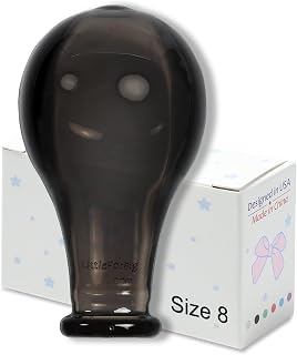 LittleForBig Pezones de chupete para adultos, tamaño extra grande, 8 caramelos, coloridos, transparentes, repuesto de tetina grande, color negro