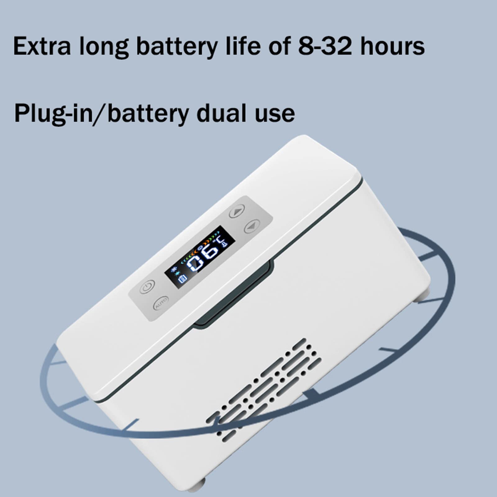 Nevera De Insulina para Coche, Viajes, Hogar, Pantalla LED, Refrigerador, Nevera De Insulina Portátil, Nevera, 2-8 ° C,1cell