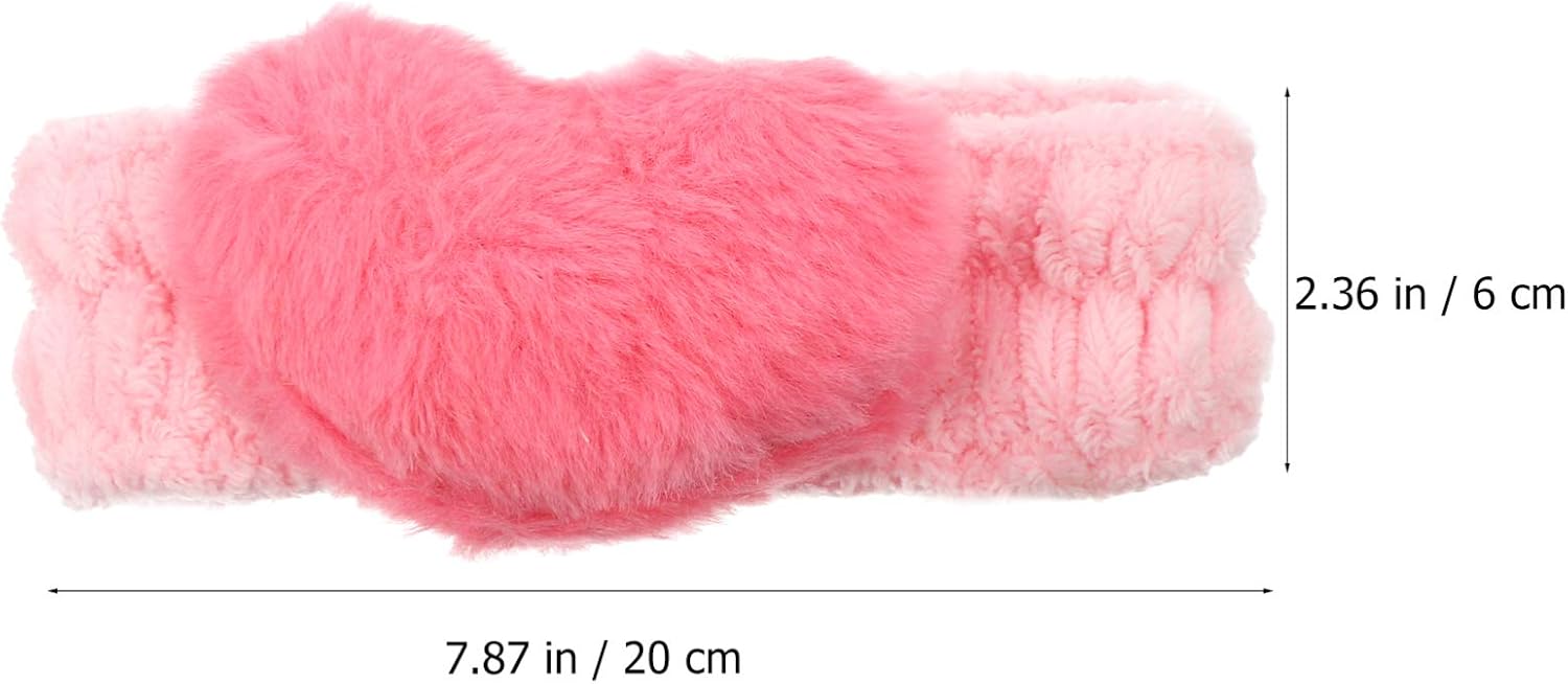 Coral Fleece Headband, Headband Facial Makeup Face Wash Shower Hairband for Women,2pcs(White,Pink), Assorted Color - Image 3