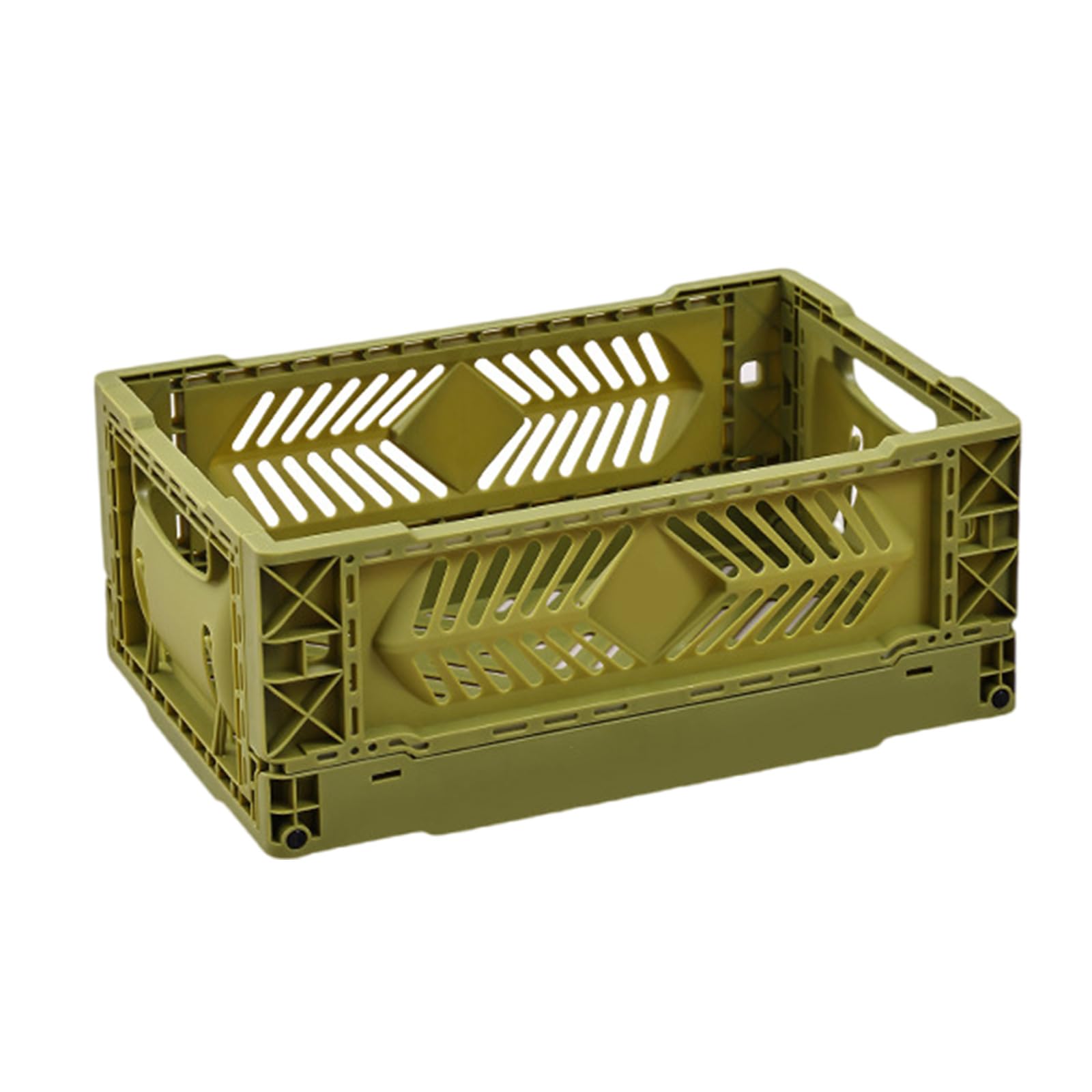Tsophreniq Stackable Storage Basket Foldable Stationaries Holders Storage Case Space Saving Container with Easy Assembly Household
