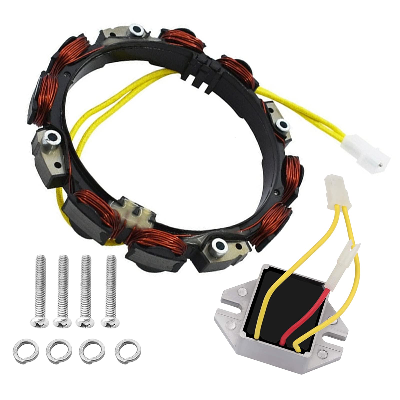 592830 696458 Alternateur Compatible avec Briggs & Stratton avec régulateur de Tension MIU14388 John D D150 D155 D160 E160 E170 L118 L120 GT235 GT235E LA155 65 LT166 Tracteur d'avalanche