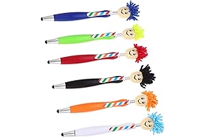 Mop Topper Stylus Pen: 6-Piece Screen Cleaner Pen Set