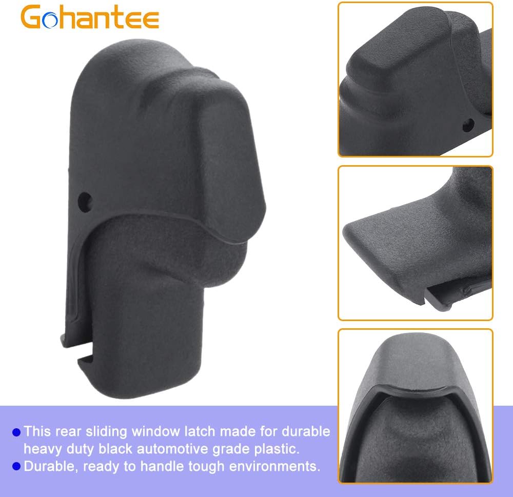 gohantee Rear Manual Sliding Back Window Glass Latch, F81Z-2540860-AA F81Z2540860AA Compatible with Ford 1999-2010 F-250 F-350 F-450 F-550 Super Duty Rear Sliding Window Latch