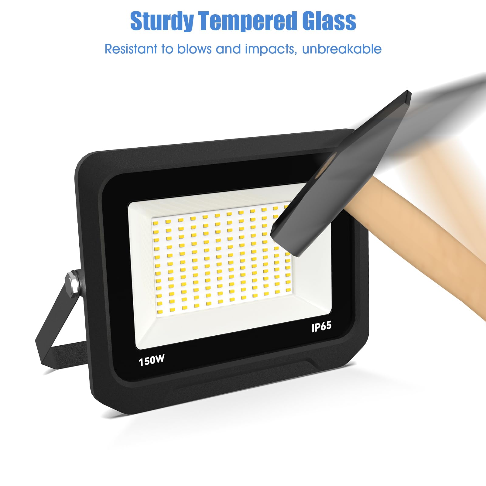 Luce LED Esterna 150W Con Sensore Di Movimento - 15000LM, Impermeabile IP66 Per Giardino, Cortile E Garage - Foto 4