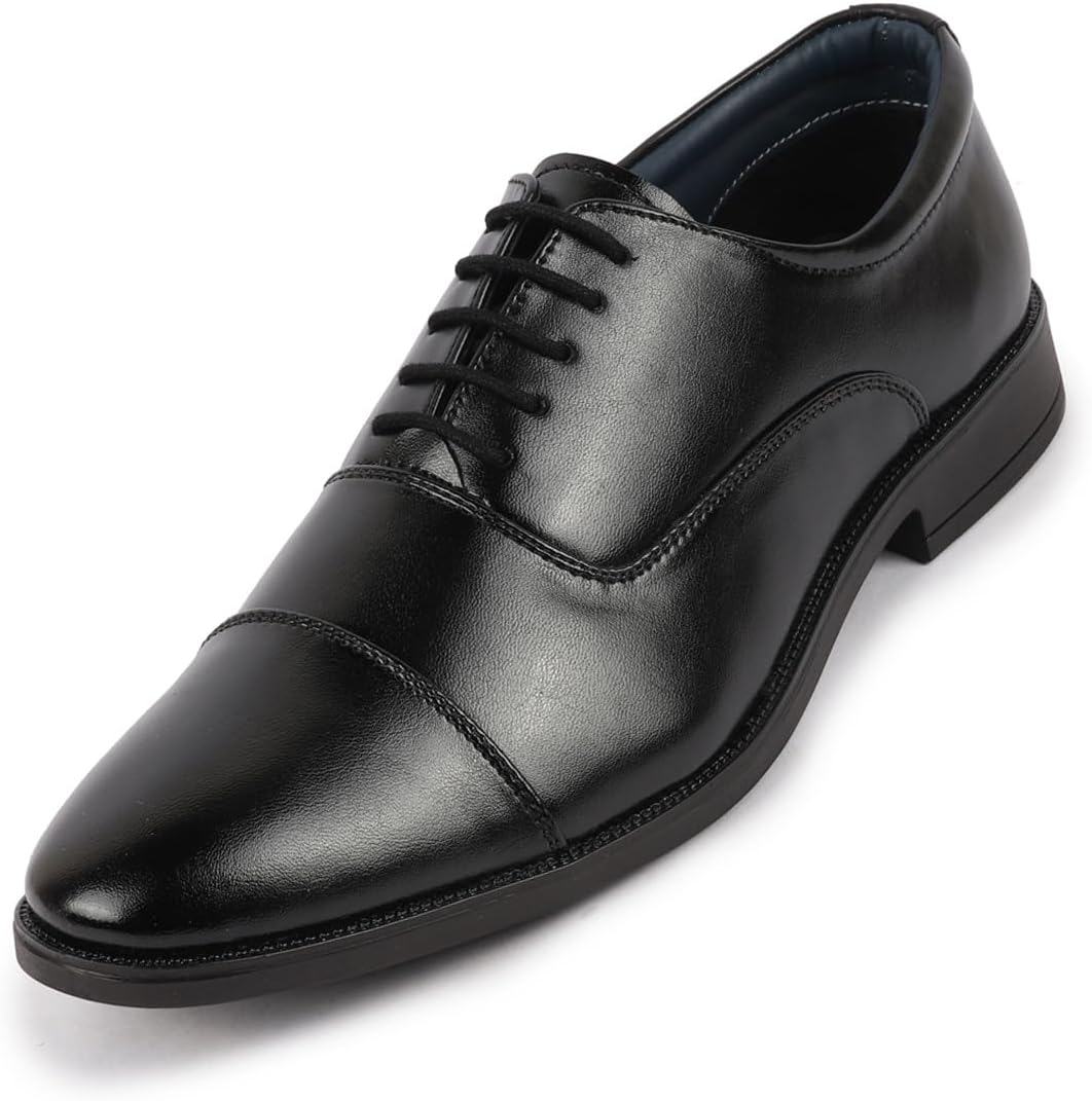 FAUSTO Men's Formal Office Meetings Work Lace-Up Derby Shoes