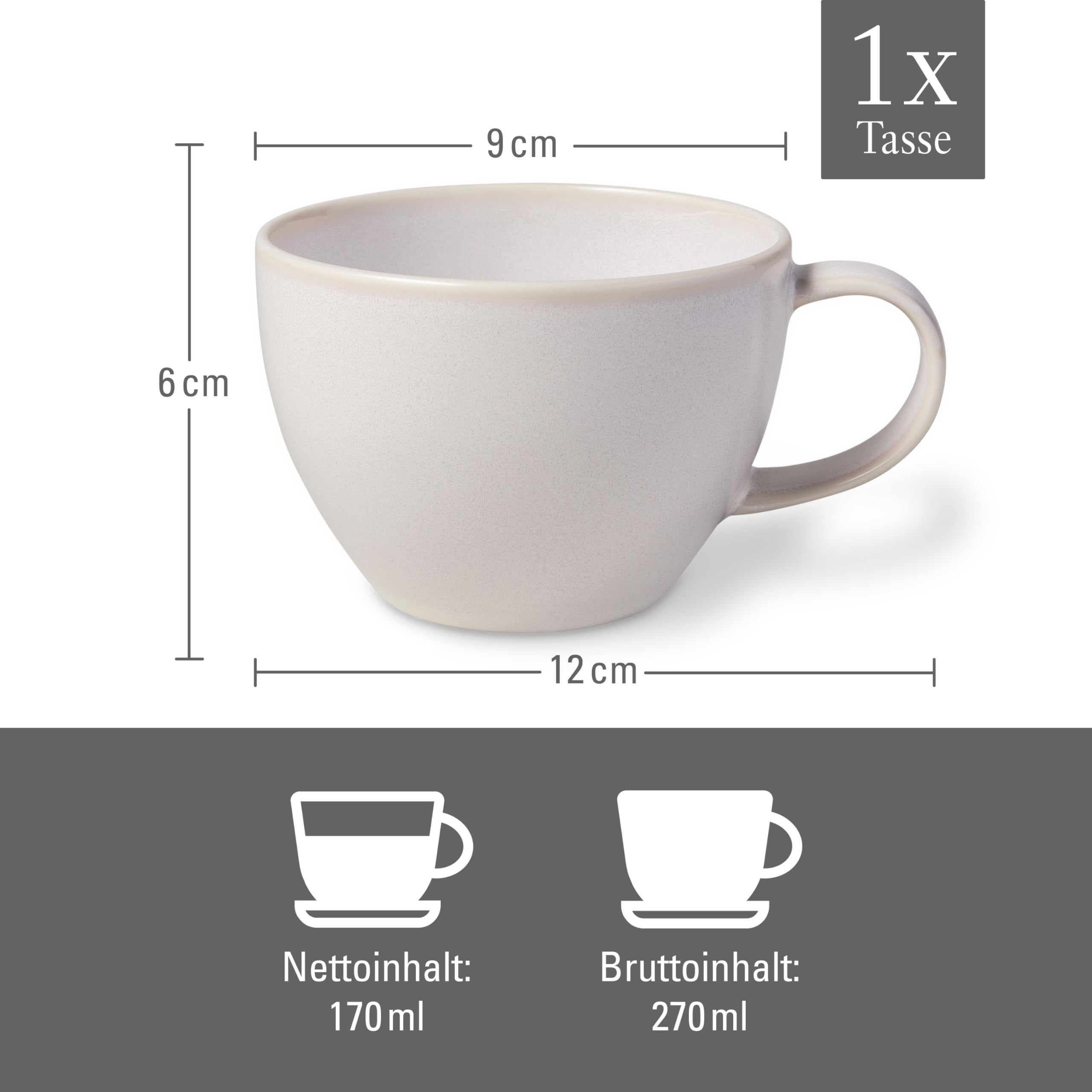 Like. by Villeroy & Boch, Crafted Cotton, Premium Porcelain, Coffee Mug, Dishwasher-Safe, Microwave-Safe, Mug with Handle - Image 3