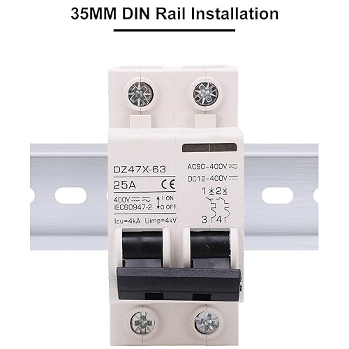 Miniatura 4 de Mini disyuntor de CA CC, disyuntor miniatura de CA CC Interruptor de desconexión 2P AC DC 25A 400V Montaje en carril DIN para solares, disyuntores