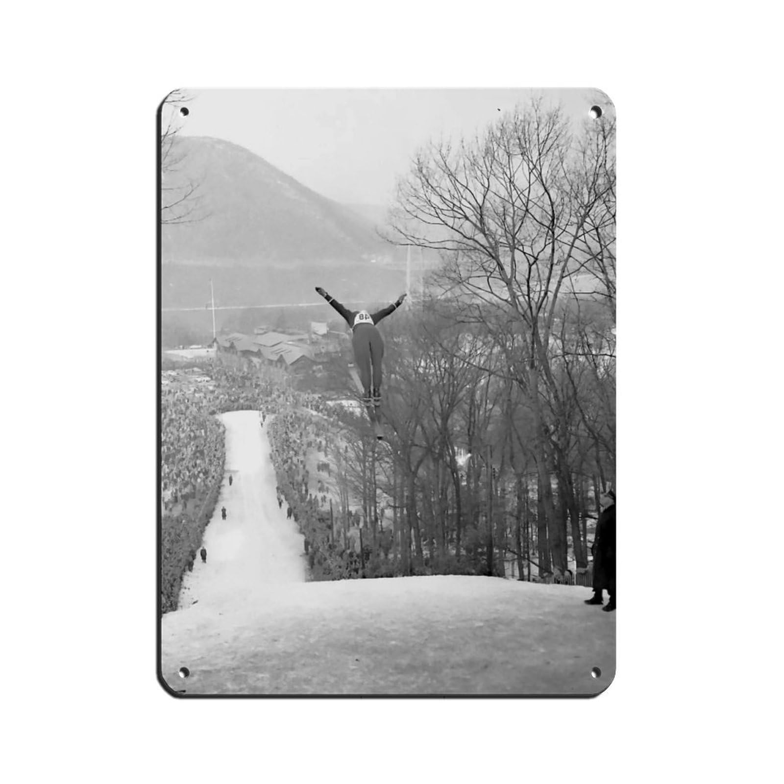 Vintage Ski Photo,Apres Ski Poster Retro Poster Metal Tin Sign Chic Art Retro Iron Painting Bar People Cave Cafe Family Garage Poster Wall Decoration 12x16inch(30x40cm)