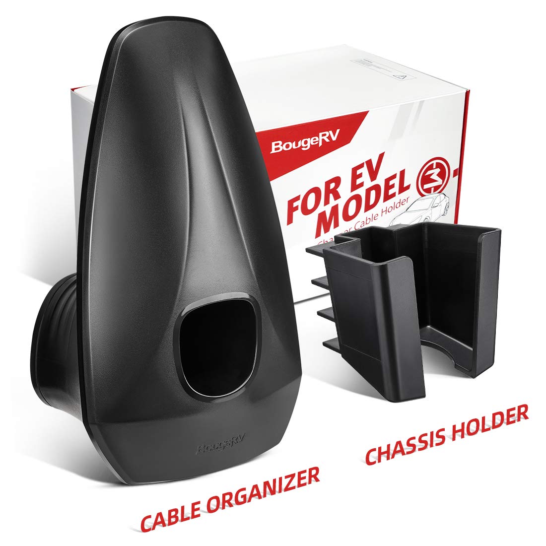 BougeRV for Tesla Charging Cable Organizer, Wall Mount Connector Holder