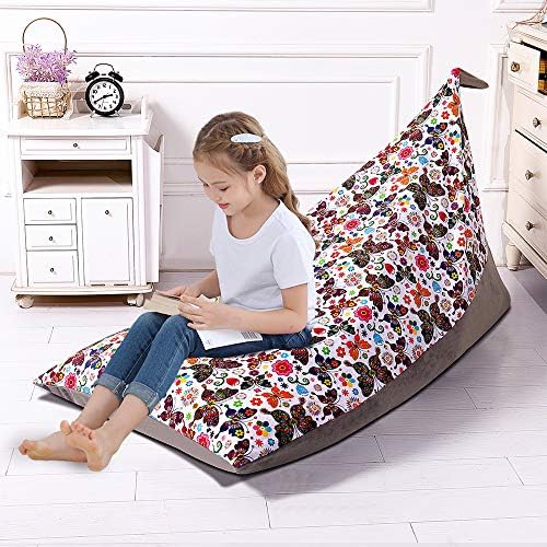 Everfunny Stuffed Animal Bean Bag Chair Kids Toy Storage Organizer Stuffie Seat, Foldable Floor Chair Toy Storage Bean Bag Chair Seat for Kids, Childrens Extra Large Super Soft Velvet, Cover Only