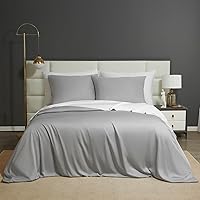 Vista 2 de HYPREST Funda de edredón tamaño King, rayón derivado de bambú, 400 hilos, suave, agradable al tacto, transpirable, refrescante para personas que