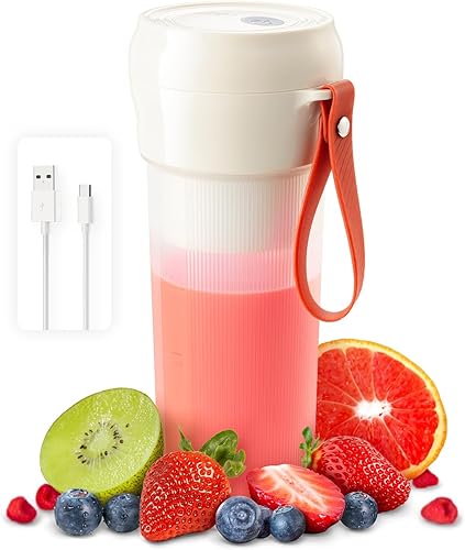 Licuadora portátil, licuadora portátil inalámbrica recargable para batidos y licuados, mini licuadora sin BPA de 10.5 onzas, 30 vatios, taza de disponible en Yaxa Peru