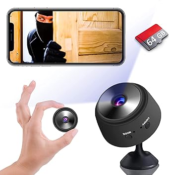 AUSHA Camera WiFi 1080P Home Security Camera with Audio Live Feed Motion Detection Night Vision Video Record Playback Phone App Control for Nanny Cam/Pet Camera/Car Camera