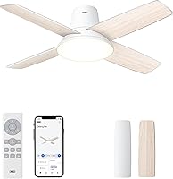 Dreo 44'' Smart Ceiling Fan with Lights - 12 Speeds, 3 Modes, Quiet DC Motor, App/Voice Control, Dimmable LED, Easy Flush Mount for Bedroom