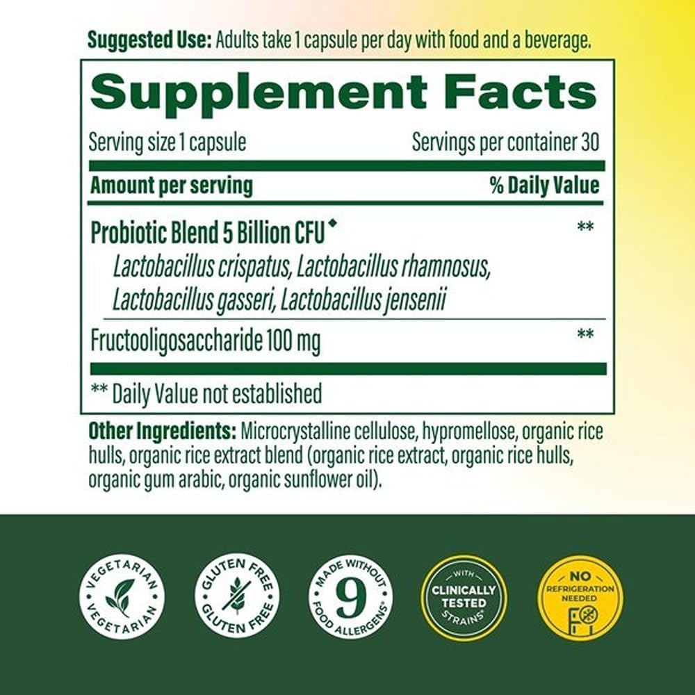 MegaFood Womens Probiotic + Prebiotic - Gluten-Free Prebiotics and Probiotics for Women, Supports Digestive Health & Regularity, Vaginal Probiotics for Healthy pH Levels, Vegetarian - 30 Capsules - Image 2