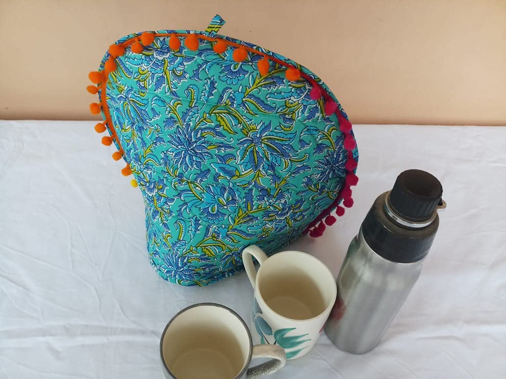 Mandala Tea Cozy - Handmade Cotton Tea Kettle Cover -13