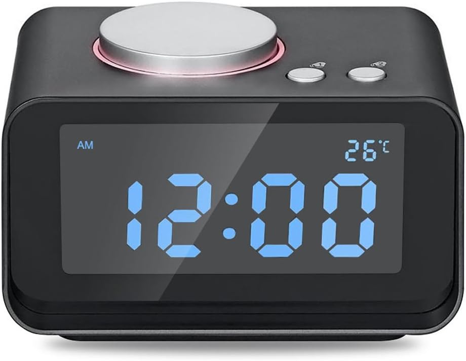 Alarm Clock Radio, AKASO Digital Alarm Clock (K1-Black)