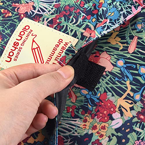 Pencil Case Holder Slot - Holds 260 Colored Pencils Or 180 Gel Pens With Zipper Closure - Large Capacity Polyester Pen Organizer For Watercolor Pens Or Markers - Perfect For Artist Colorful Forest #TOP2