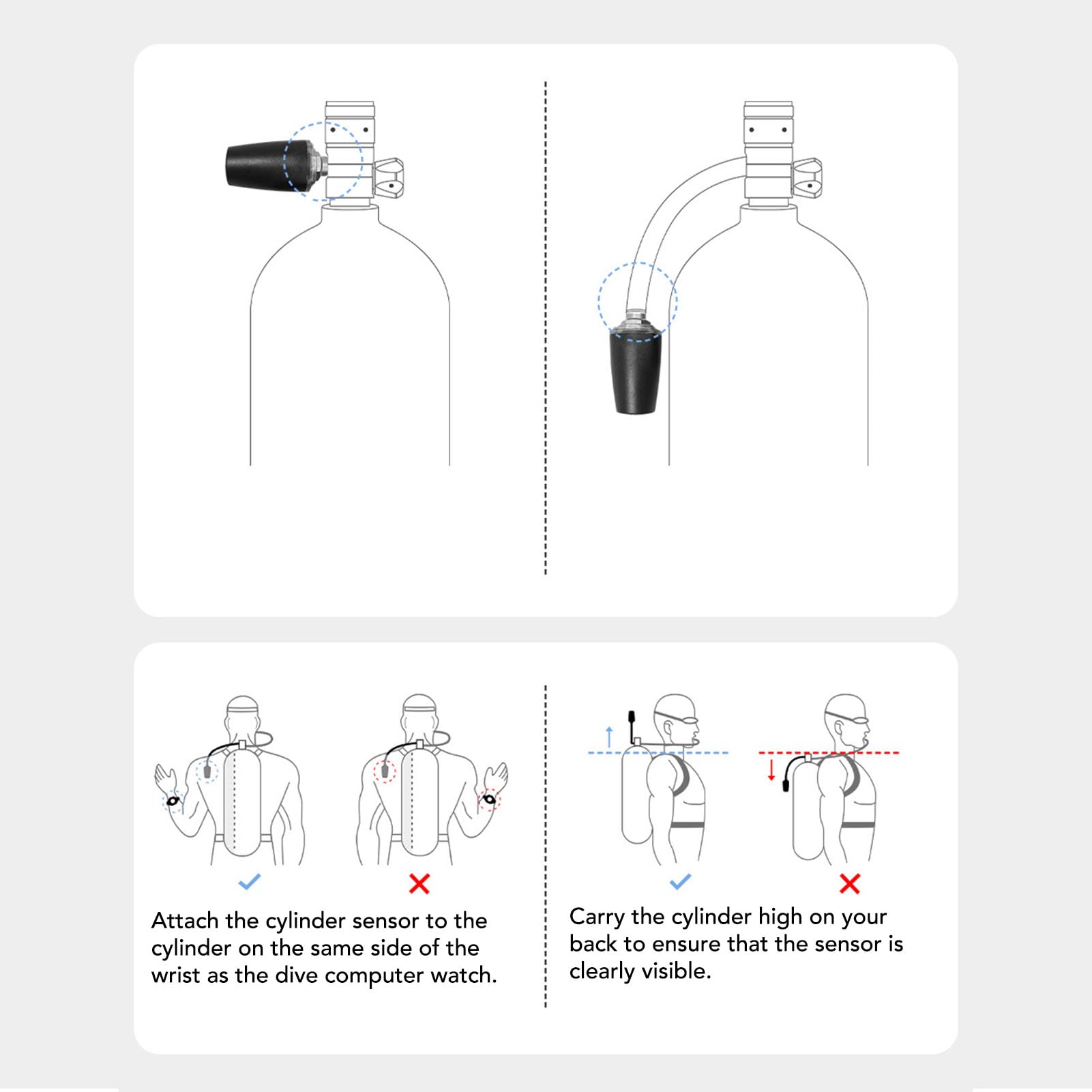 Dpofirs Manguera de Alta Presión para Buceo 80 cm Fibra de Carbono Tejida Flexible para Regulador BCD y Manómetro