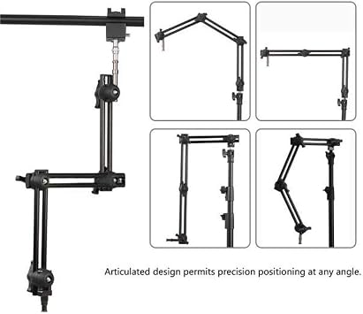 Fotoconic 3 Section Double Articulated Arm Without Camera Bracket, Compatible with Super Clamp, Angle Adjustable, 5/8 Stud with 3/8 Screw Thread Hole