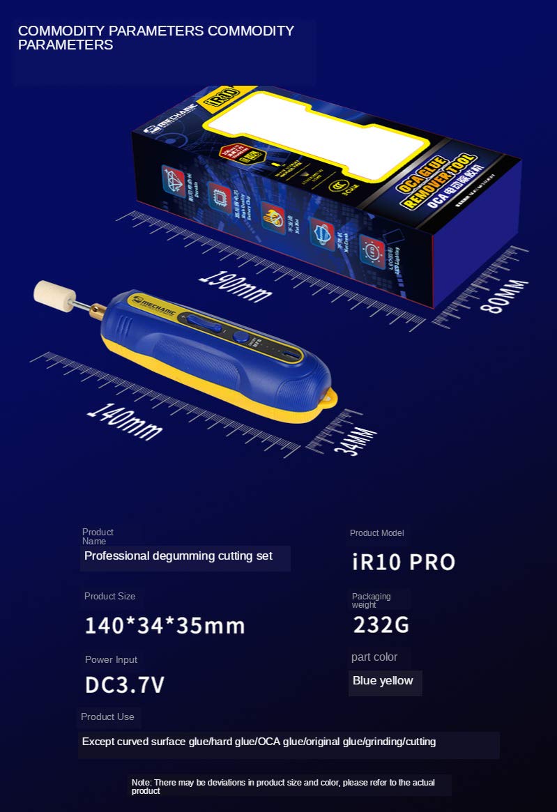 Mechanic IR10 Pro Electric Glue Remover LCD Screen Residue OCA LOCA Glue Adhesive Remover Cutter Shovel Clean Tool for iPhone iPad Samsung Galaxy Curved Repair