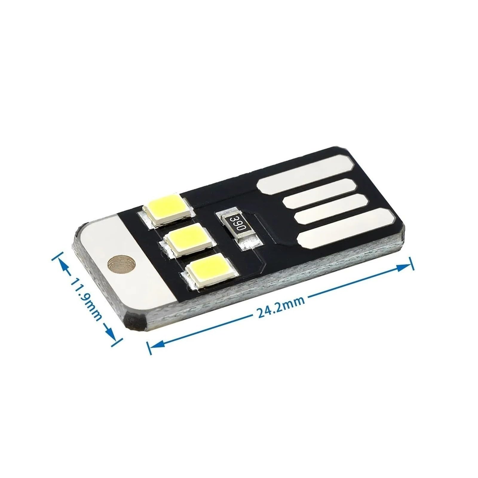 5PCS per Mini Ultra Sottile USB Luce LED Piccola Lampada Da Campeggio Banca di Potere Luce Notturna (Bian