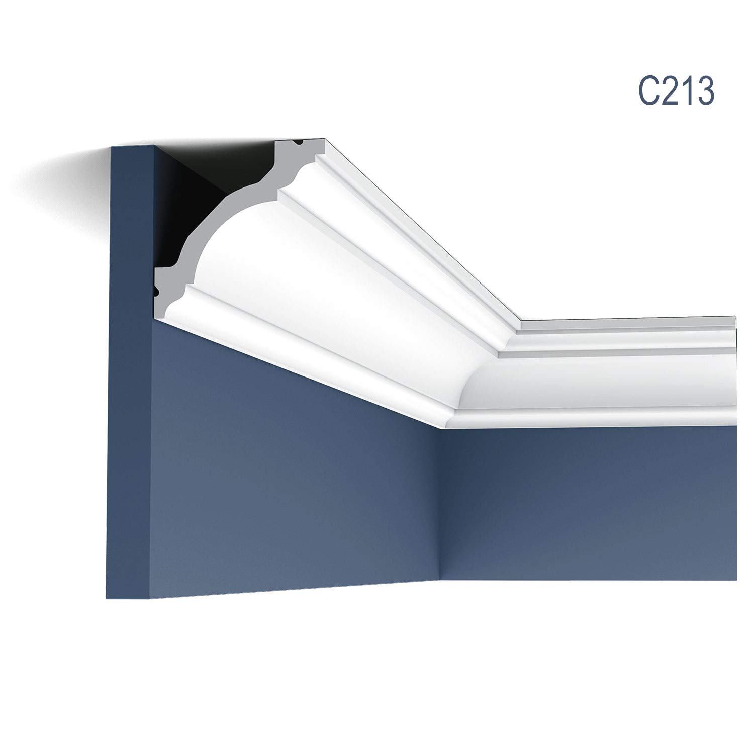 Orac Corniches C213-box 200 cm x 8 cm x 8 cm Mousse de polyuréthane rigide prétraité 18 moulures / 36 m