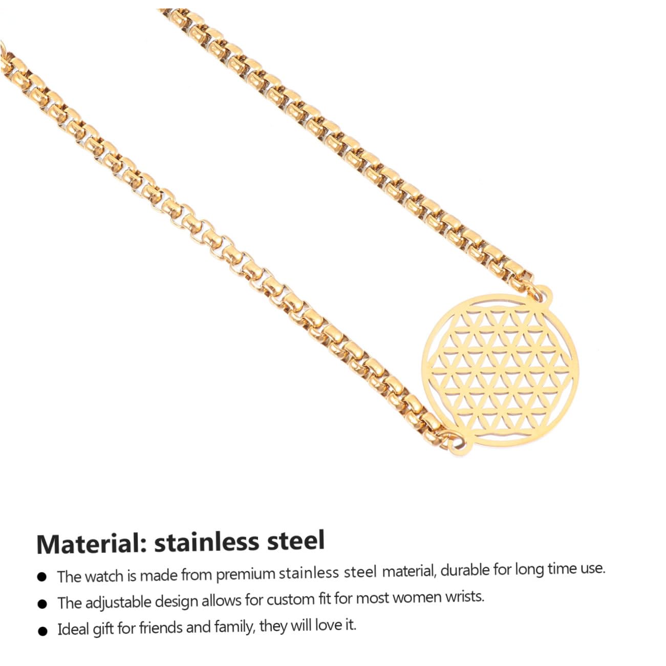 SHERCHPRY pulsera flor de perro llavero pulsera con dijes para pulseras ajustables pulsera ahuecada pulseras de moda brazalete Pulsera ajustable Acero inoxidable