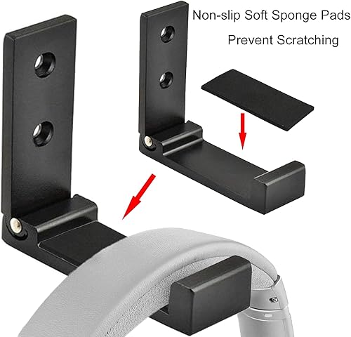 Miniatura 2 de Latomex Ganchos plegables para abrigos, ganchos de pared plegables para colgar de aleación de aluminio, colgador de ropa, auriculares, gancho para