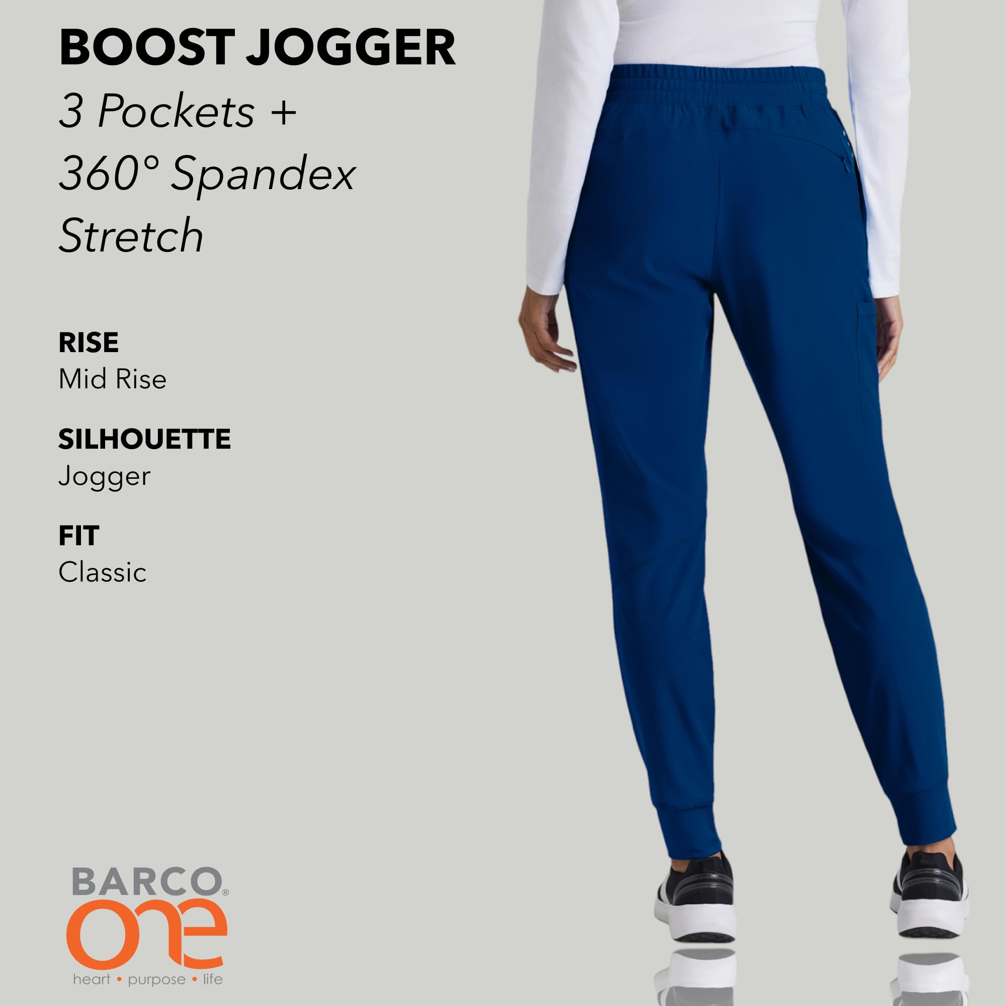 Barco ONE - Pantaloni sportivi da donna con 3 tasche, elasticizzati in 4 direzioni