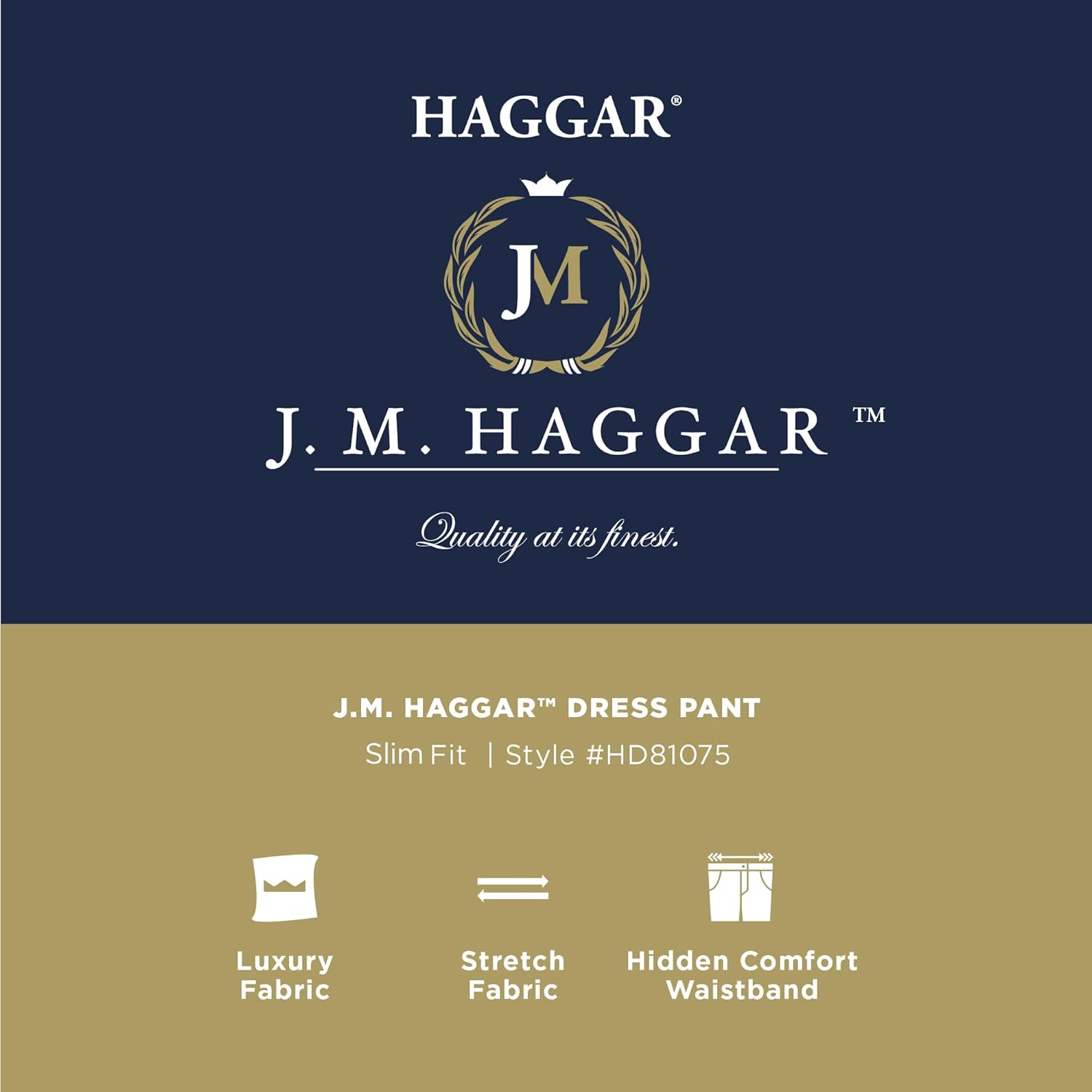 J.M. Haggar Mens 4 Way Stretch Slim Fit Flat Front Dress Pant - Image 5