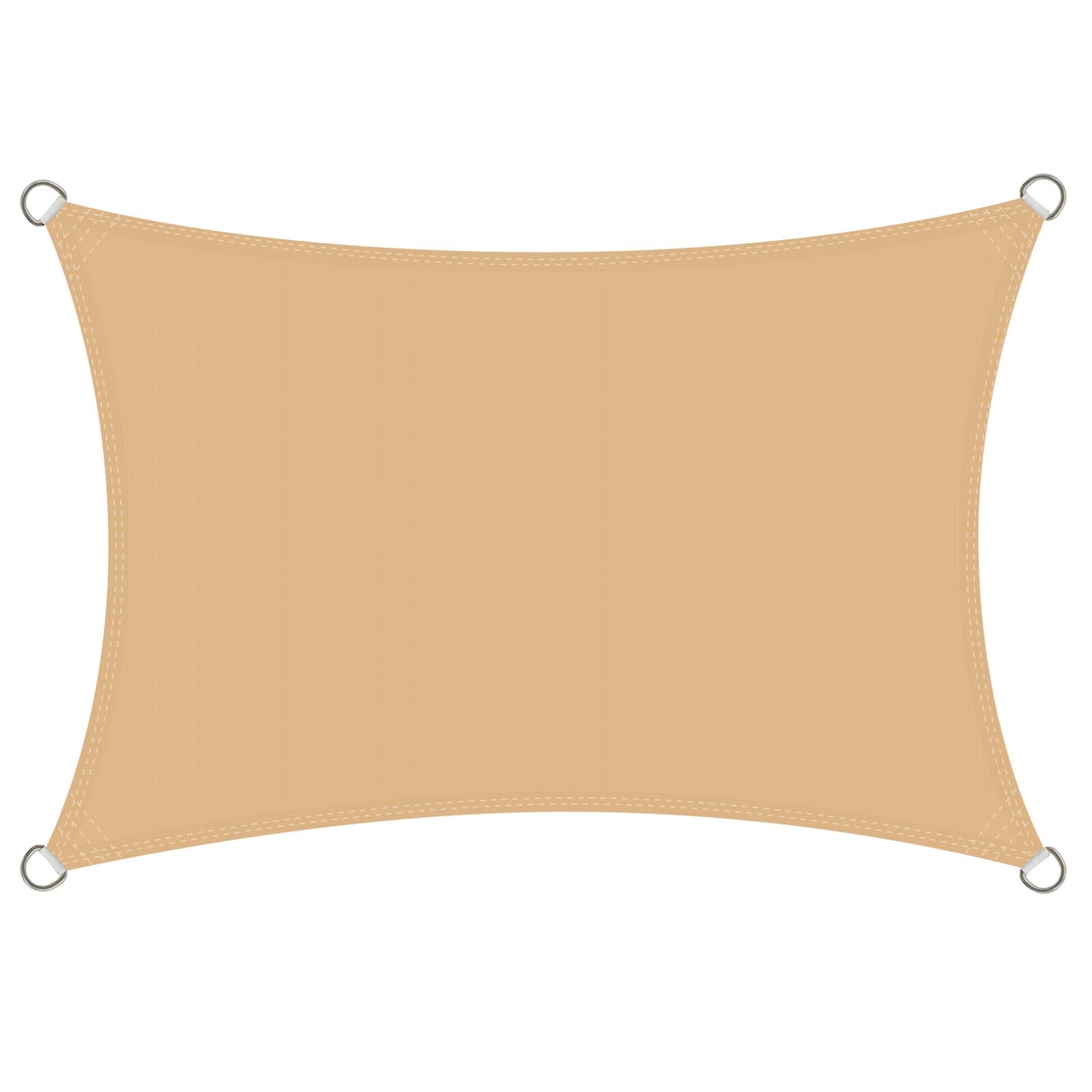 Rivenlo Sonnensegel Wasserdicht Sonnenschutz Wasserabweisend Meter PES Polyester Segel mit UV Schutz für Balkon Garten Terrasse