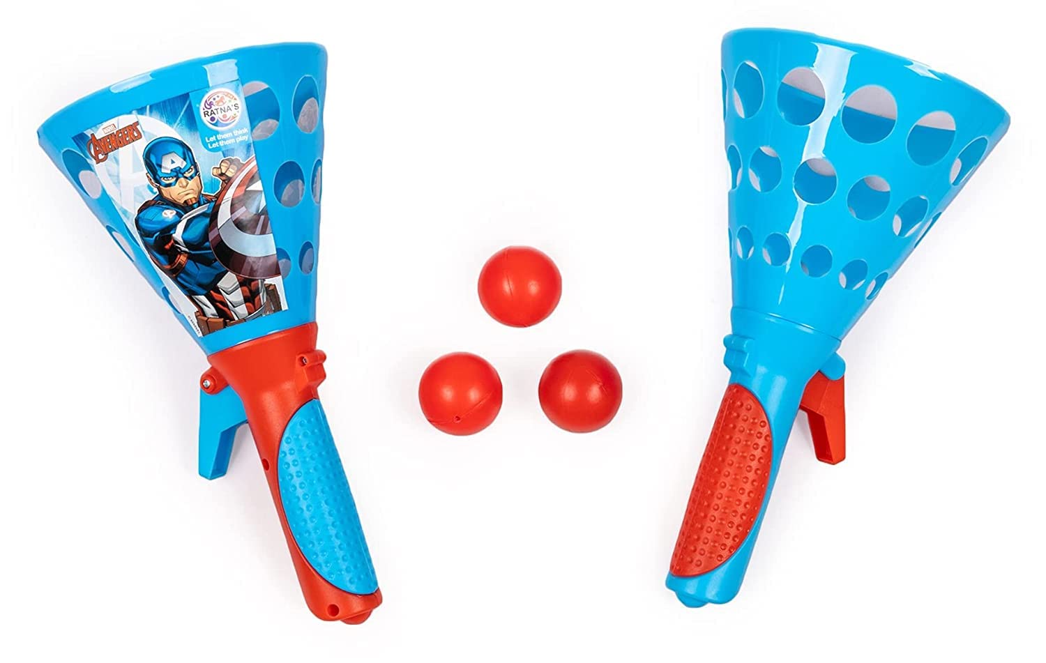 Game Phactory Plastic Sky Ping Pong, Pop & Catch Click and Catch Twin Ball Indoor & Outdoor Game Toy Set for Boys & Girls