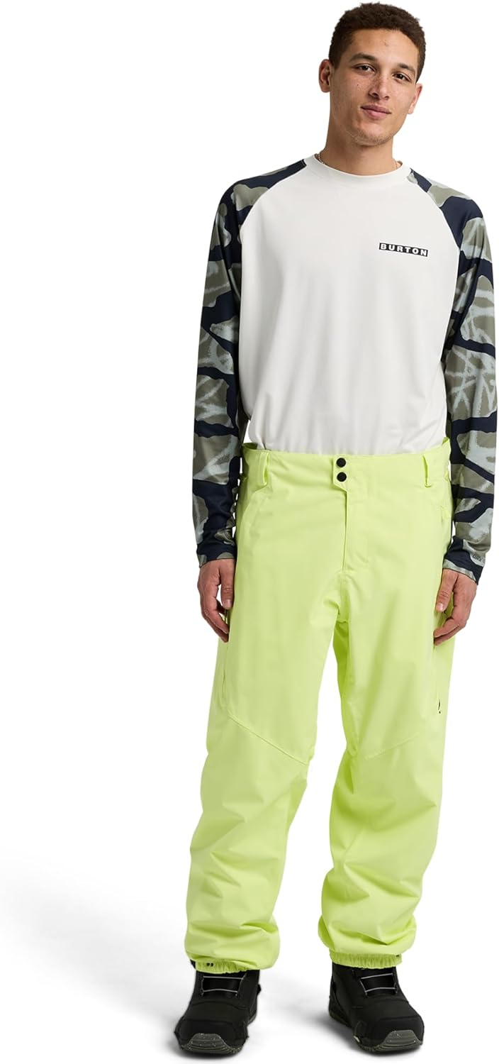 Burton Men's Reserve 2L Relaxed Pants – Glow Yellow Green, M