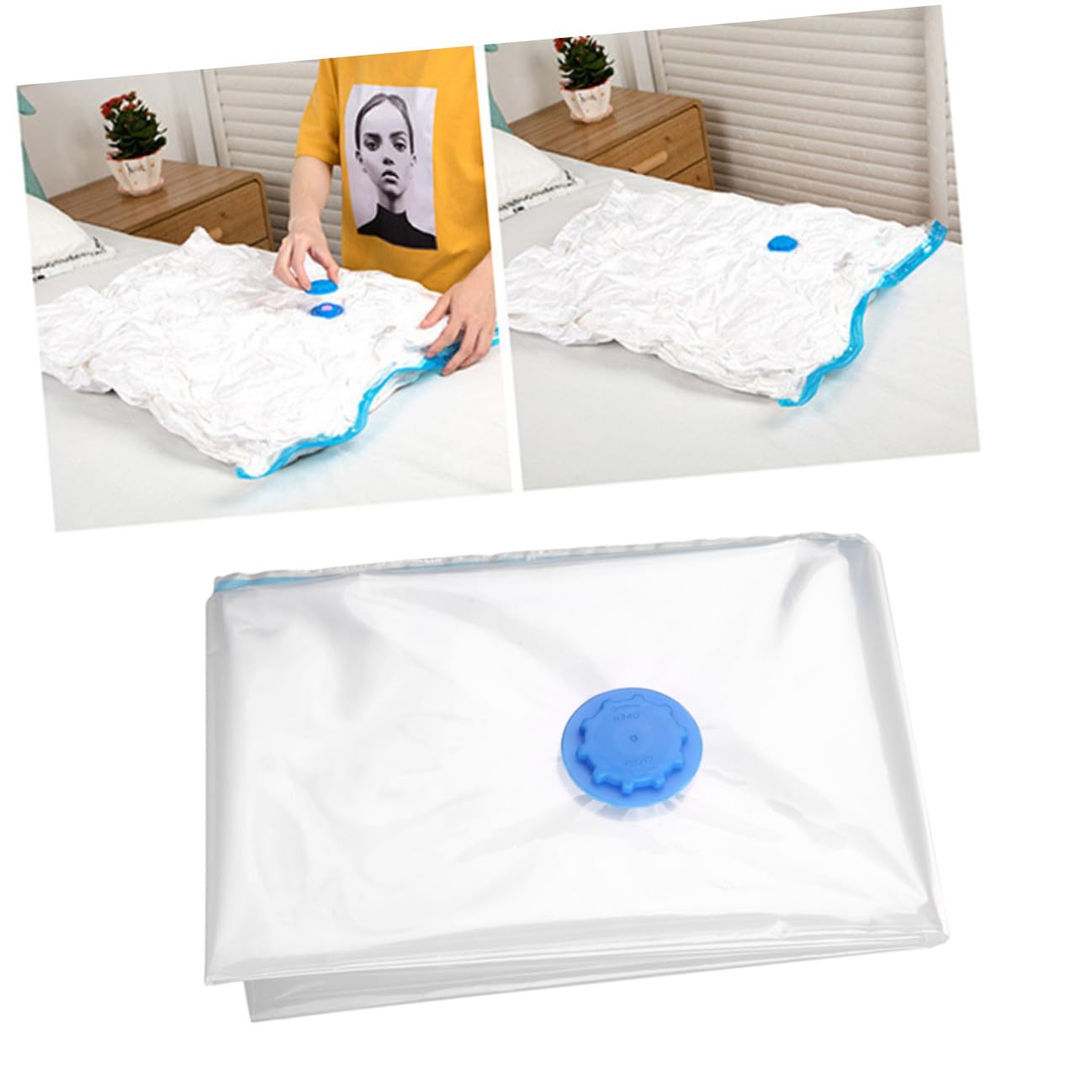 VICASKY 10stücke Vakuumkompressionsbeutel Platzsparend Faltbar Für Kleidung Organizer Luftdichter Aufbewahrungsbeutel Kleiderbeutel Vakuumbeutel