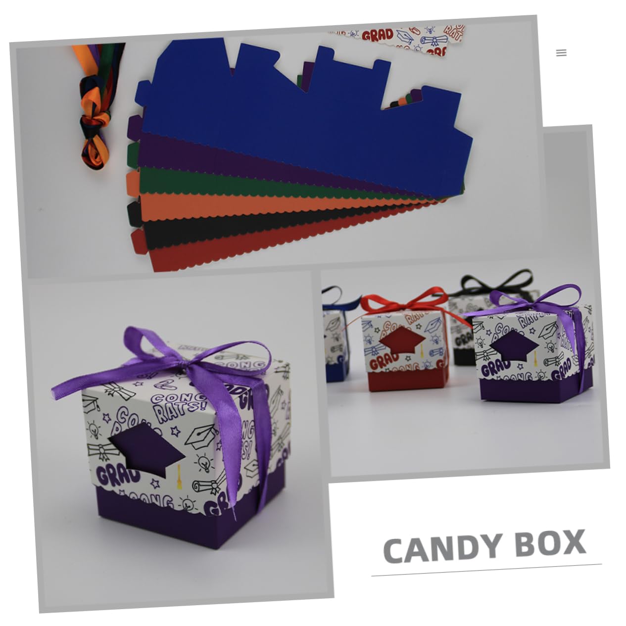 COLLBATH 50 Stück Bonbonschachteln Zum Schulabschluss Gastgeschenke Aus Papier Süßigkeitenboxen Für Party Leckerliboxen Zur Abschlussfeier