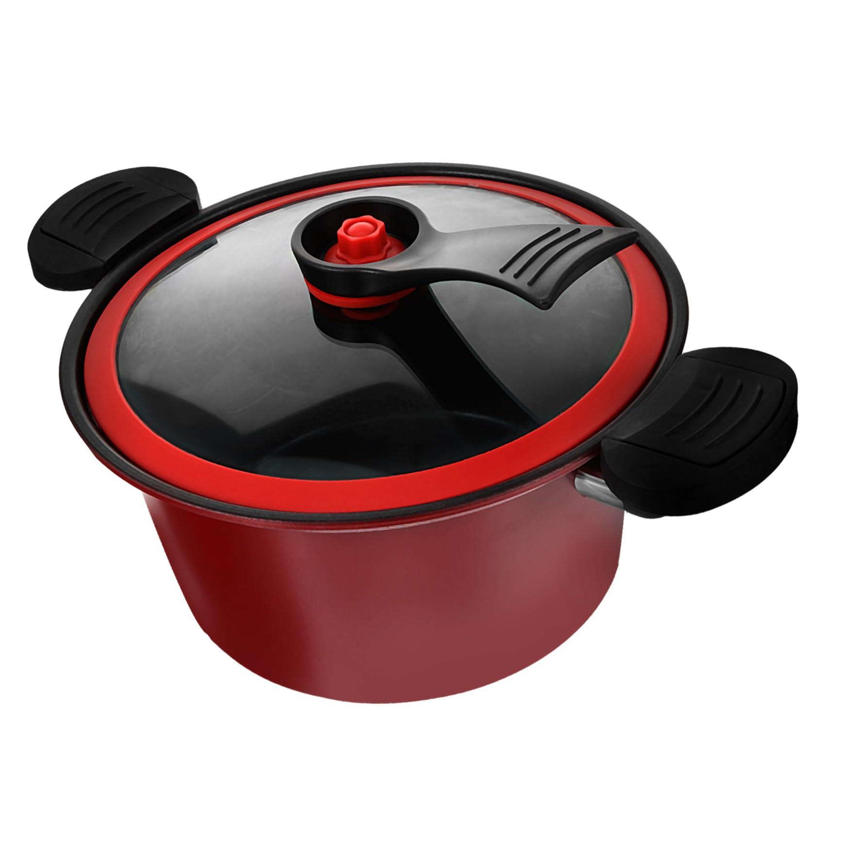 Garneck Low Pressure Cooking Pot Pressure Stew Pot for Soups and Stews Versatile Kitchenware Double Handles for Daily Cooking and Preparation