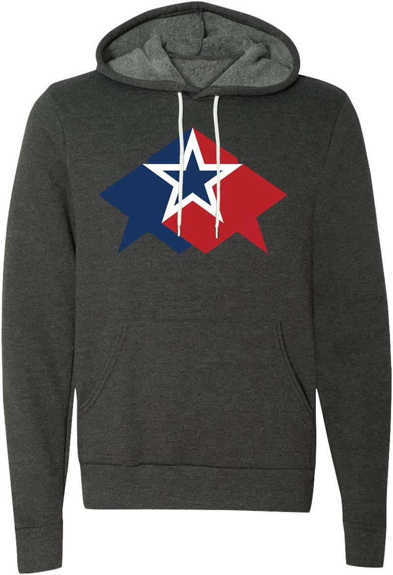 Mato & Hash Red, White and Blue Star Unisex Hoodie, USA Sweatshirts, Patriotic Hoodie
