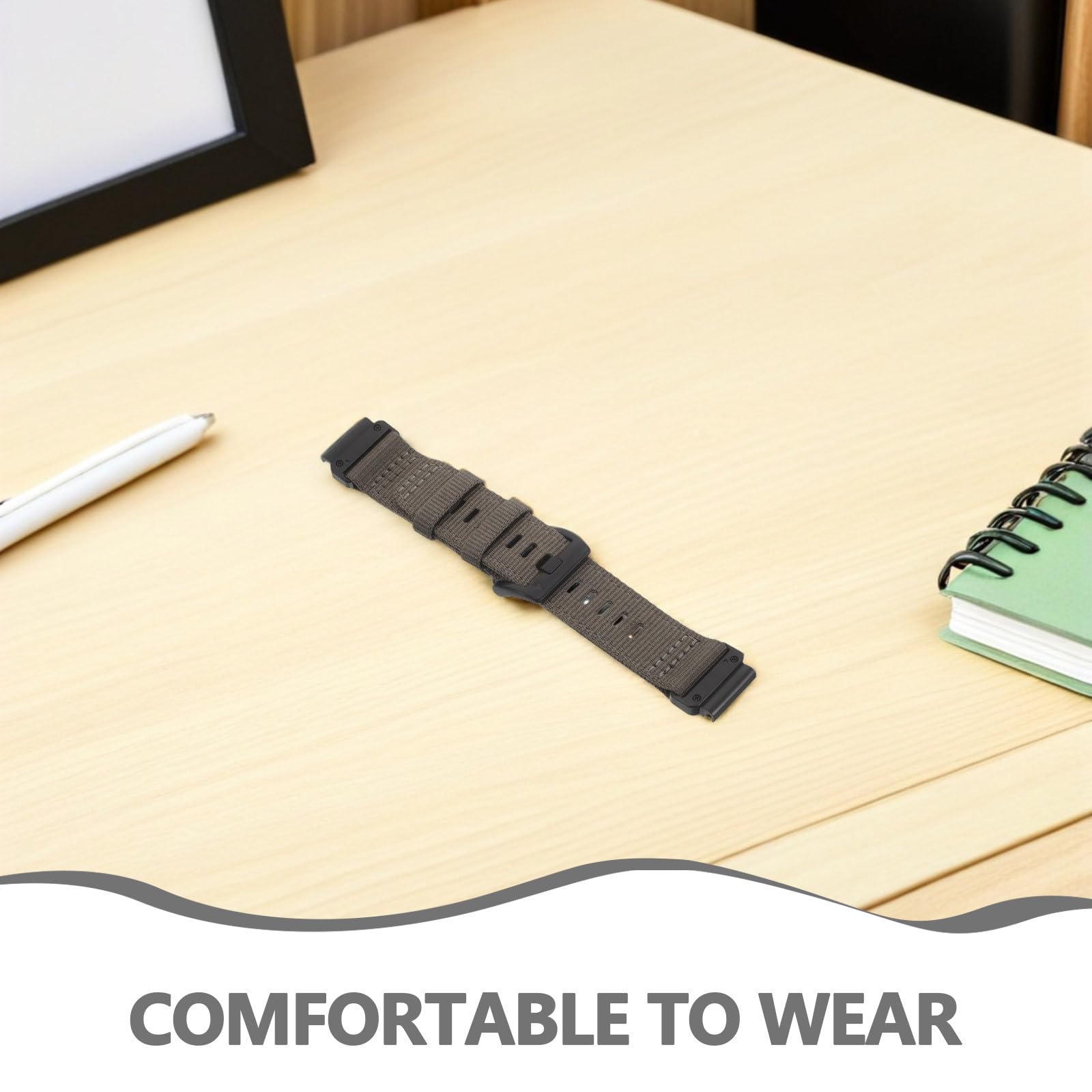 Cinturino in nylon per orologio: cinturino di ricambio a sgancio rapido per uomo e donna - cinturino decorativo casual per feste e occasioni speciali - compatibile con Garmin nero